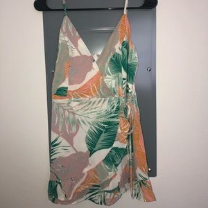 Tropical print romper